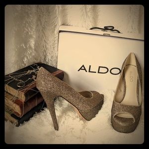 ALDO Champagne Lebovitz Platform Heels